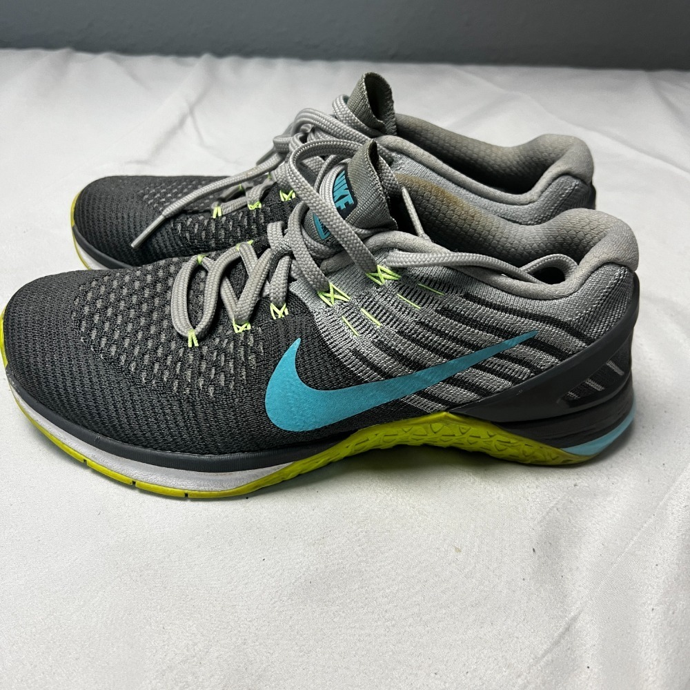 Nike Grip Training Shoes Flex Supreme‎ TR 4 Running Athletic Gray Blue Size 7.5